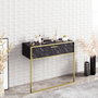 Hanah Home Aparador Polka - Black con patrón de mármol